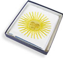 Bandera de Ceremonia con Sol (1 faz) - Nuevo Milenio