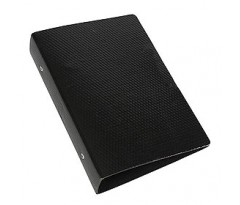 Carpeta de Fibra Tamaño Oficio UO, 2 Anillos Metálicos, Color Negro