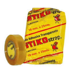 Cinta adhesiva transparente Stiko Strap 18 mm x 25 m