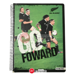 Cuaderno Mooving Universitario A4 Rayado - All Blacks - 80 Hojas