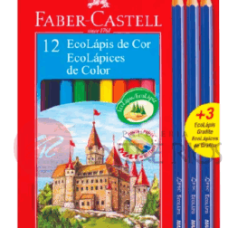 Lápices de color Faber-Castell Ecolápices x12 + 3 lápices grafito