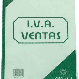 Libro IVA Ventas Igneo 20x27 cm, 25 folios, tapa flexible