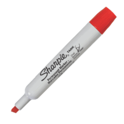 Marcador Permanente Sharpie Tank Punta Cincel - Rojo