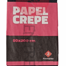 Papel Crepé Asamblea Negro 50 x 200 cm