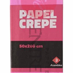 Papel Crepé Asamblea Rosa 50 x 200 cm