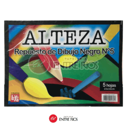 Repuesto de dibujo Alteza Nº5 Negro x5 hojas