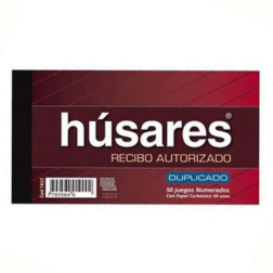 Talonario de Recibo Duplicado Húsares 823 (50 juegos, 10.5 x 19 cm)