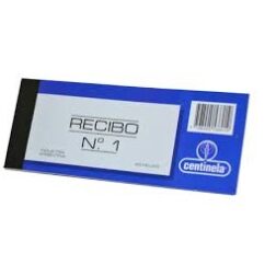 Talonario Recibo Centinela N°1 40 Hojas (17 x 7 cm)